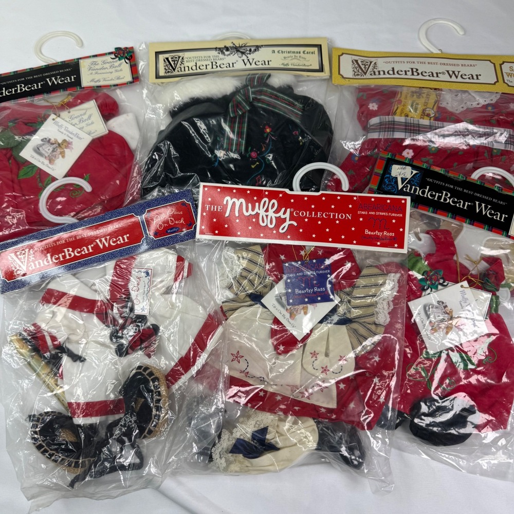 Vintage Muffy VanderBear Outfits Lot North American Bear Co New In Package